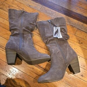 Taupe Suede Women's Boots NWT